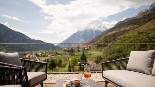 The cuisine at one of the top hotels in the Meran area